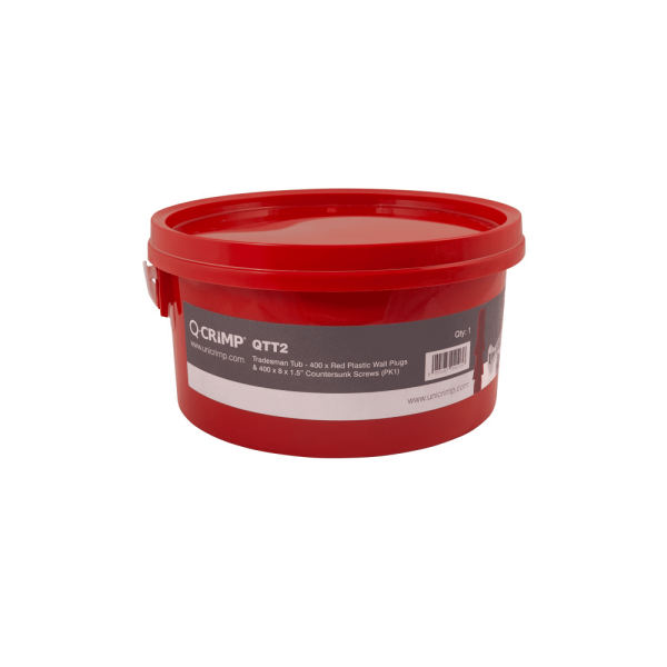 Tradesmens Tub Red Wall Plugs & Screws 800pck